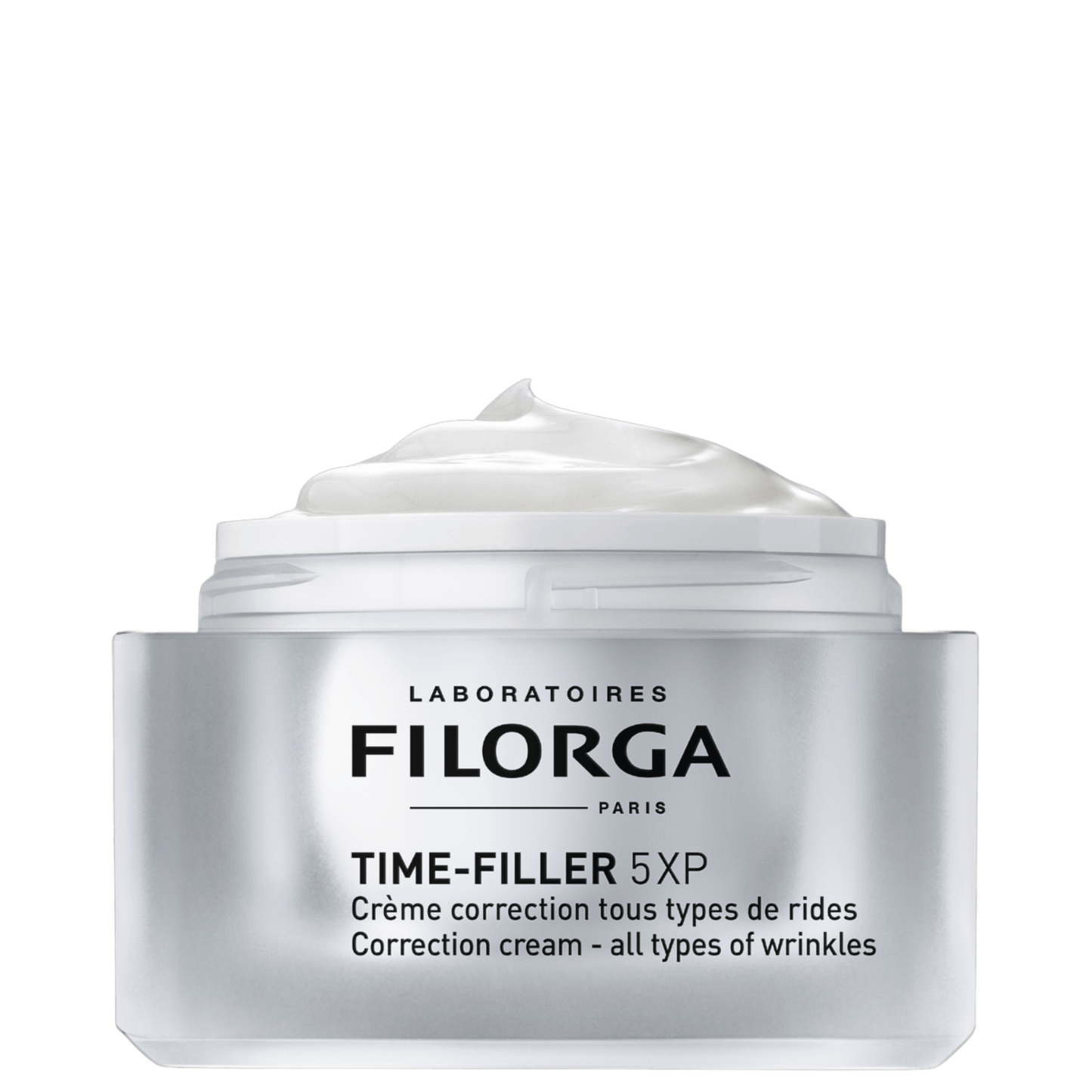 FILORGA TIME-FILLER 5XP CREAM white open jar showing white cream