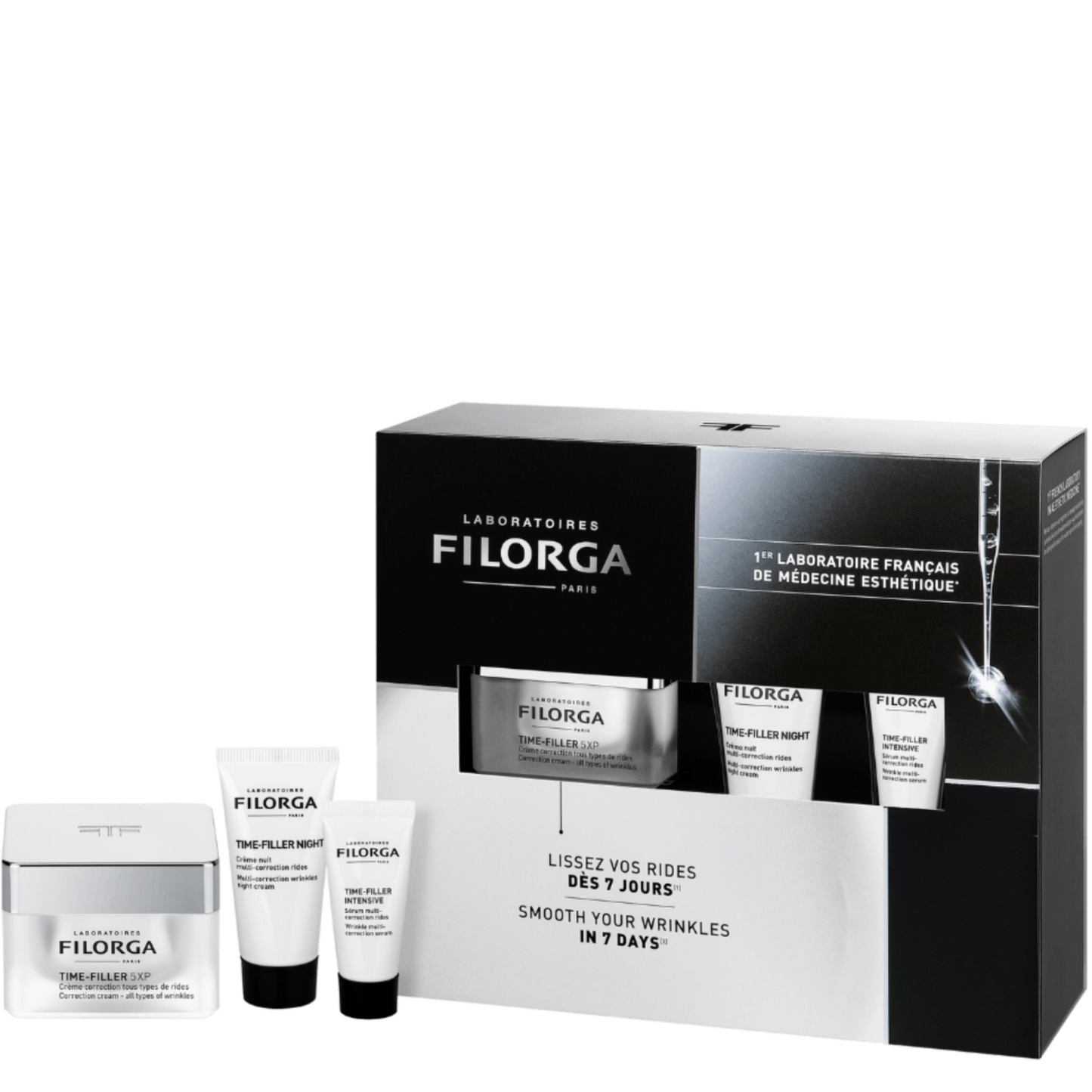 FILORGA ANTI-AGING SET outer box and individual products