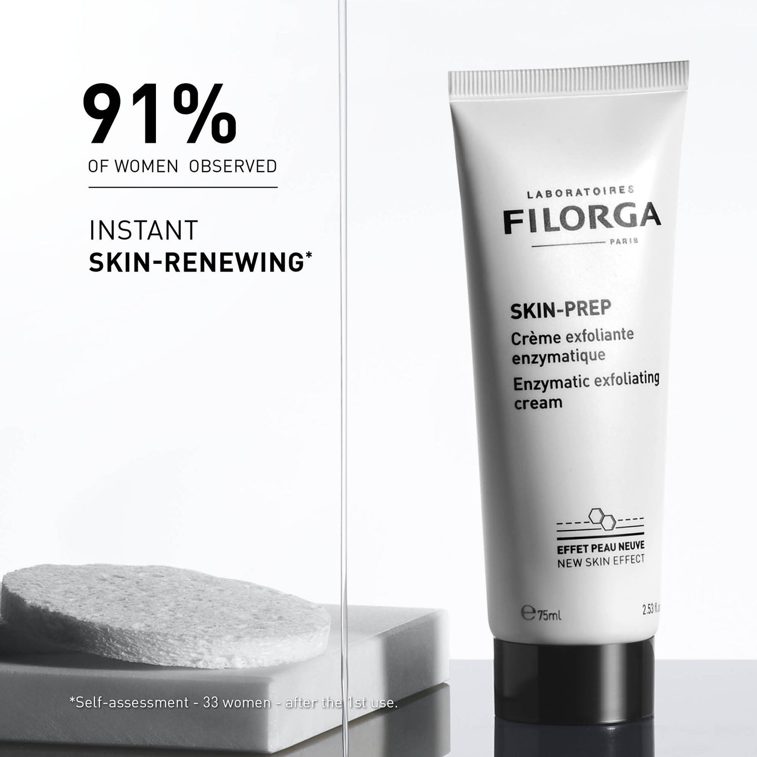 FILORGA SKIN-PREP ENZYMATIC EXFOLIATING CREAM 91% of women observed instant skin renewing