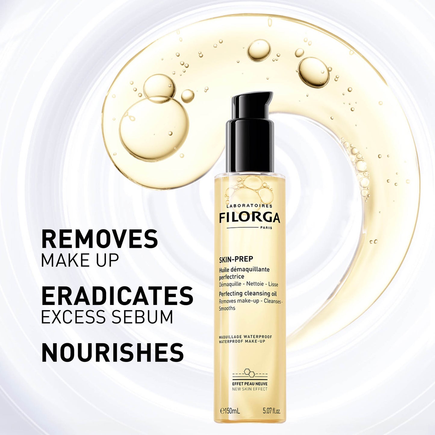 FILORGA SKIN-PREP CLEANSING OIL Removes Makeup, Eradicates excess sebum, Nourishes