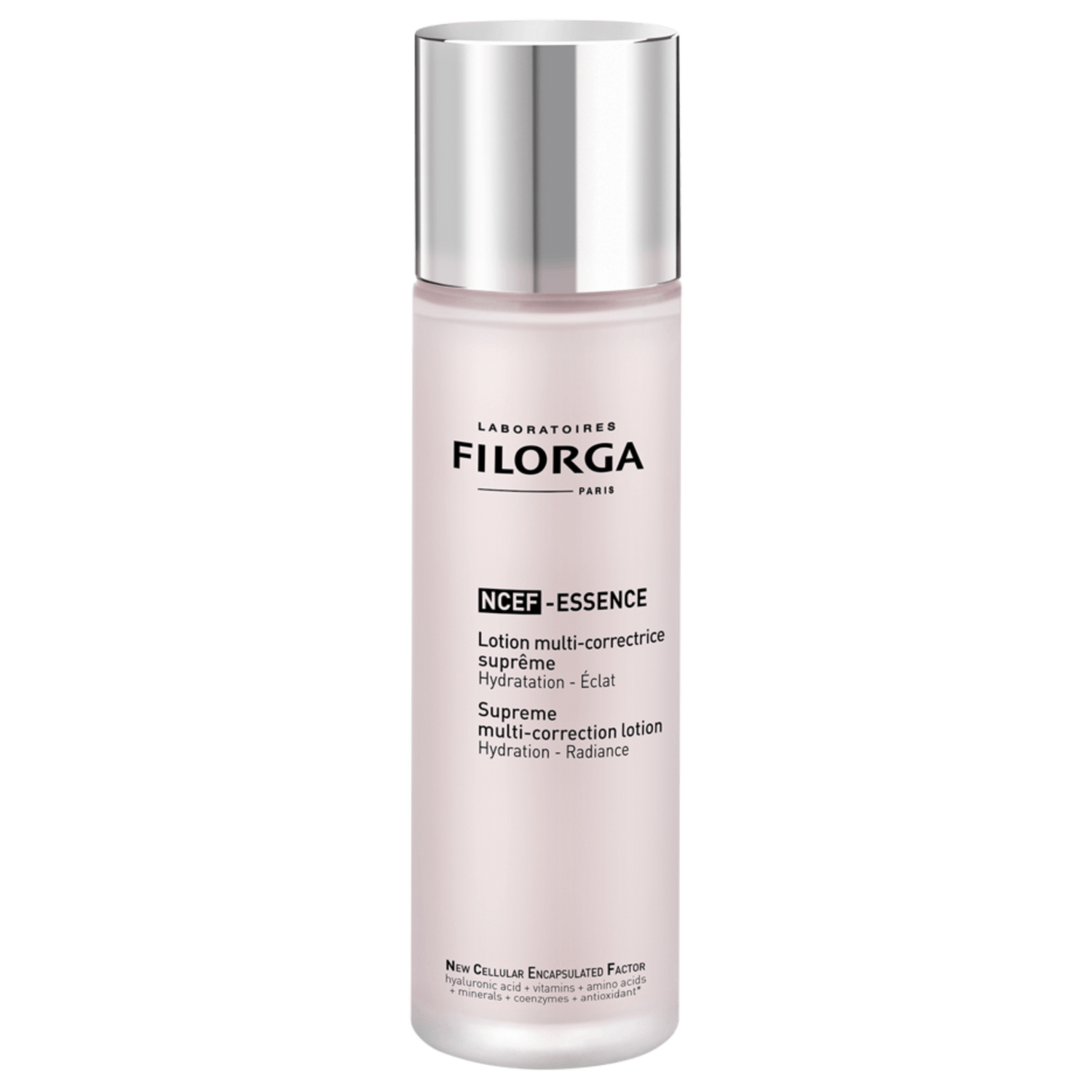 FILORGA NCEF-ESSENCE supreme multi-correction lotion closed pink bottle